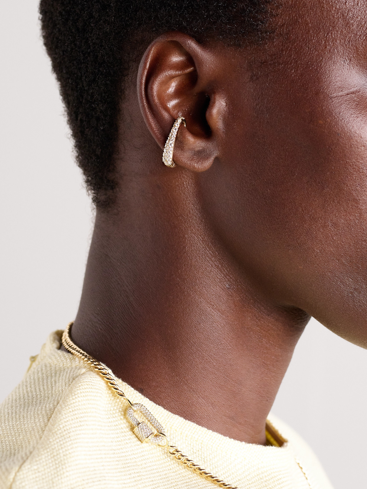 Marla Aaron Pieceless 14-karat Gold Diamond Ear Cuff In Gold