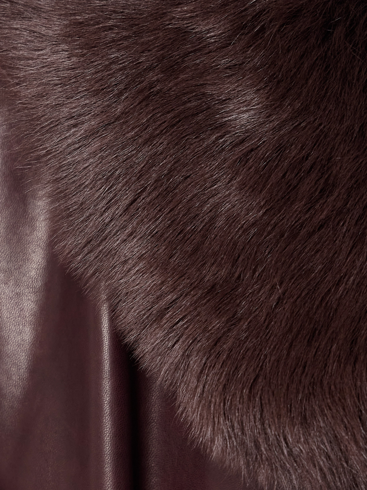 Nour Hammour Briona Belted Shearling-trimmed Leather Coat In Purple