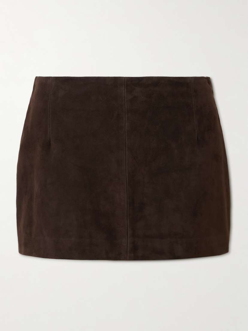 Nour Hammour Avery Suede Mini Skirt