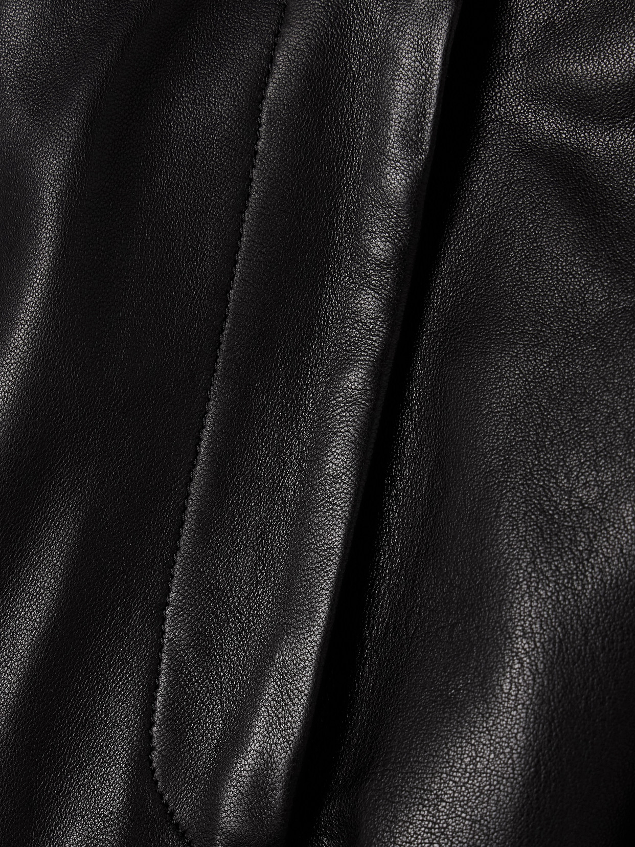 Nour Hammour Leather Barrel-leg Pants In Black