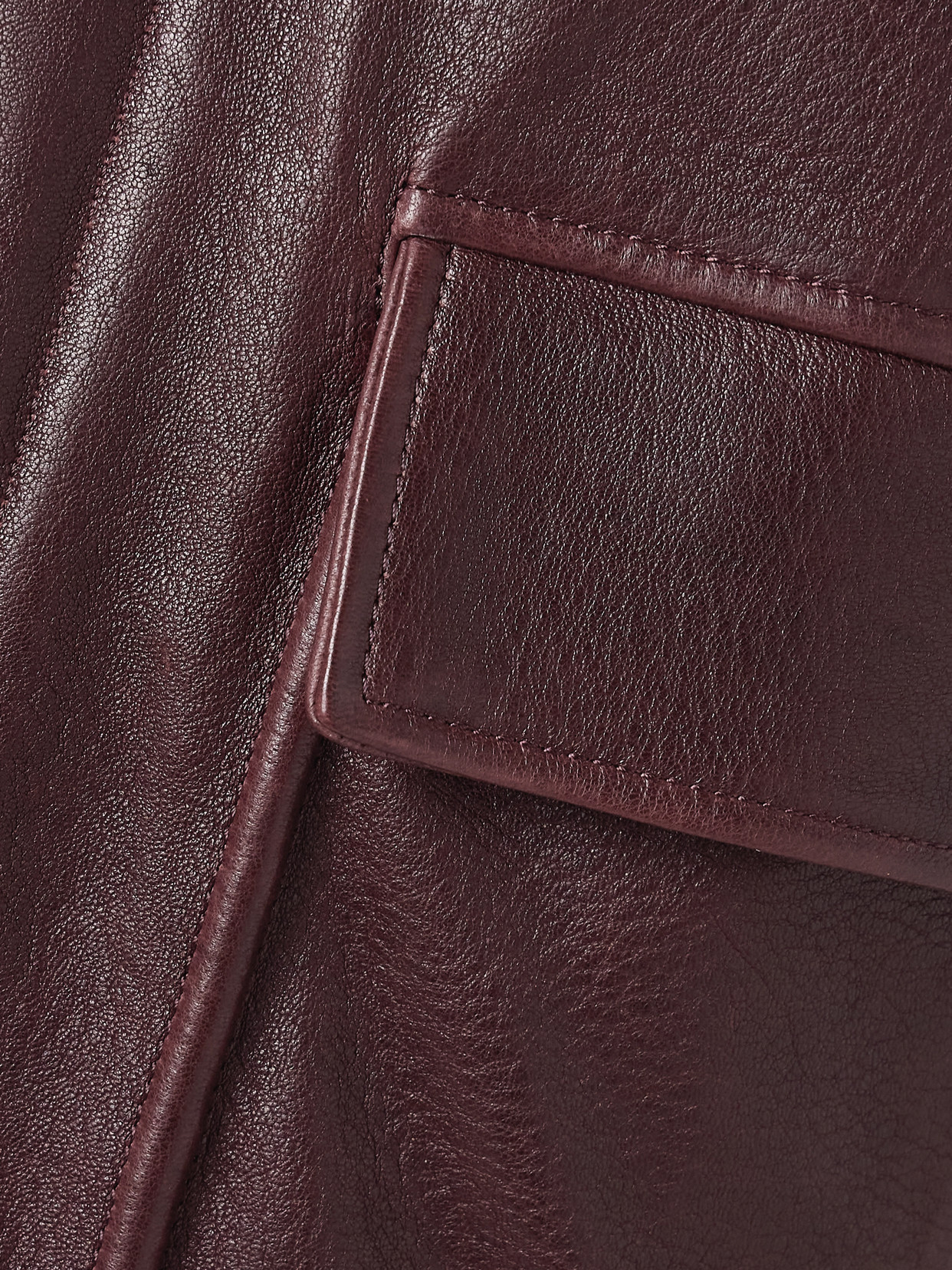 Nour Hammour Drey Leather Jacket In Brown