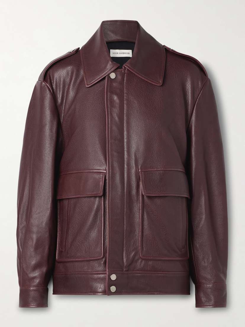 Nour Hammour Drey Leather Jacket