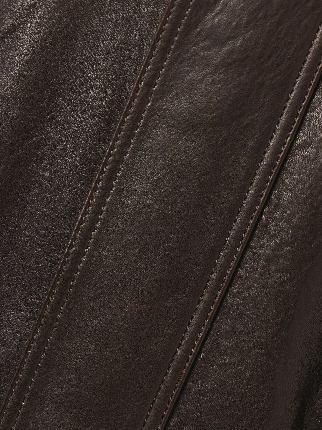 Nour Hammour Dalma Leather Bomber Jacket In Brown
