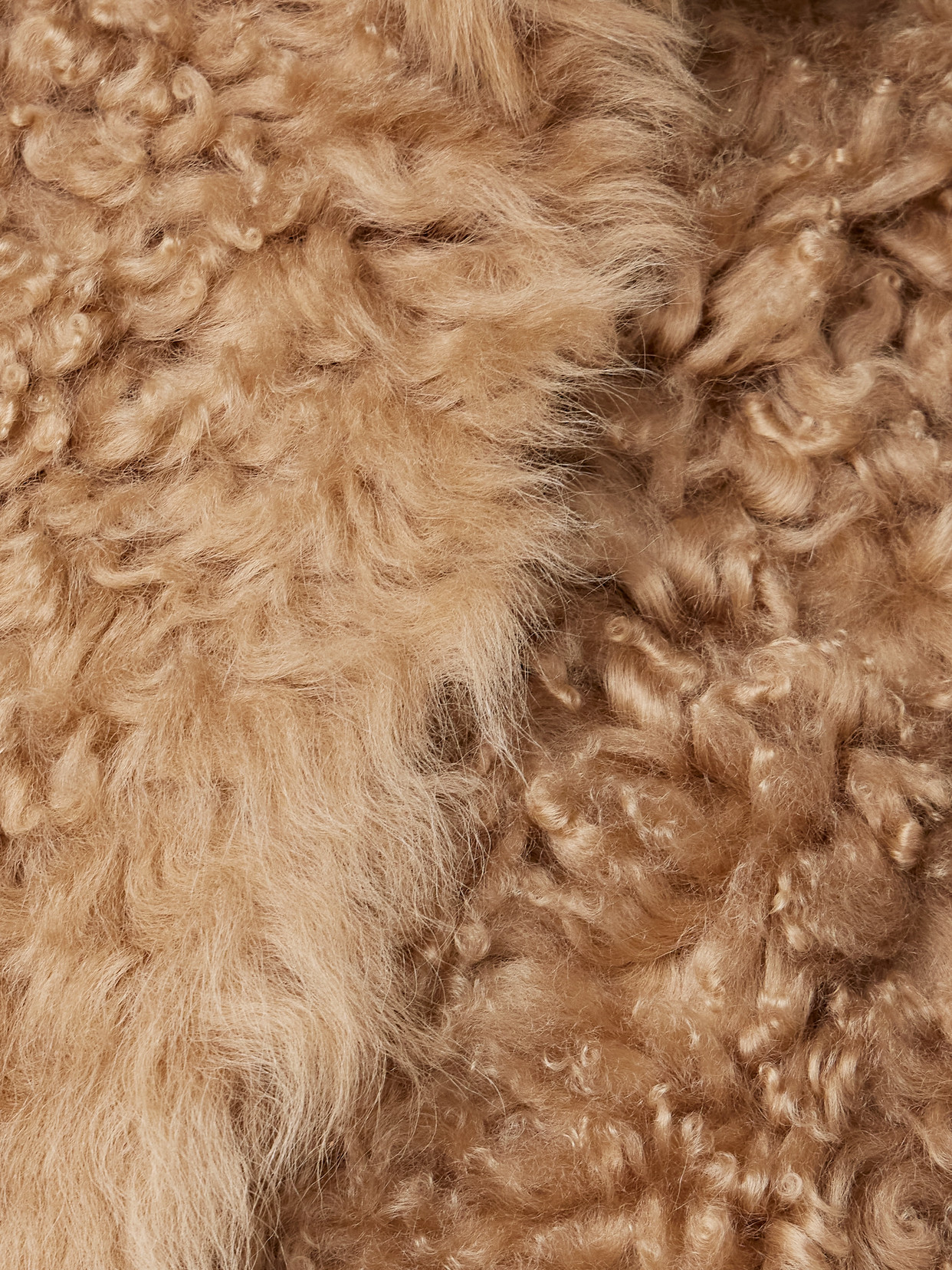 Nour Hammour Carolyn Shearling Coat In Brown