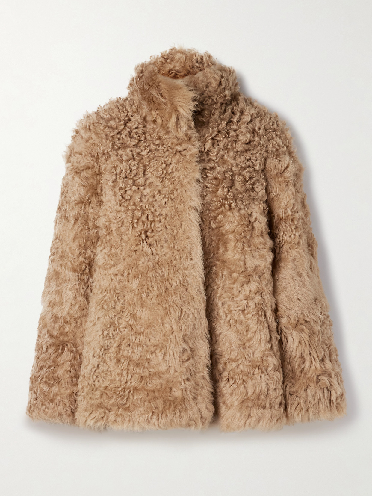 Nour Hammour Carolyn Shearling Coat In Brown