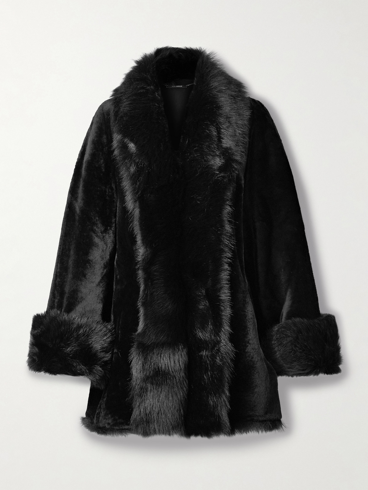 Nour Hammour Sima Shearling Coat In Black
