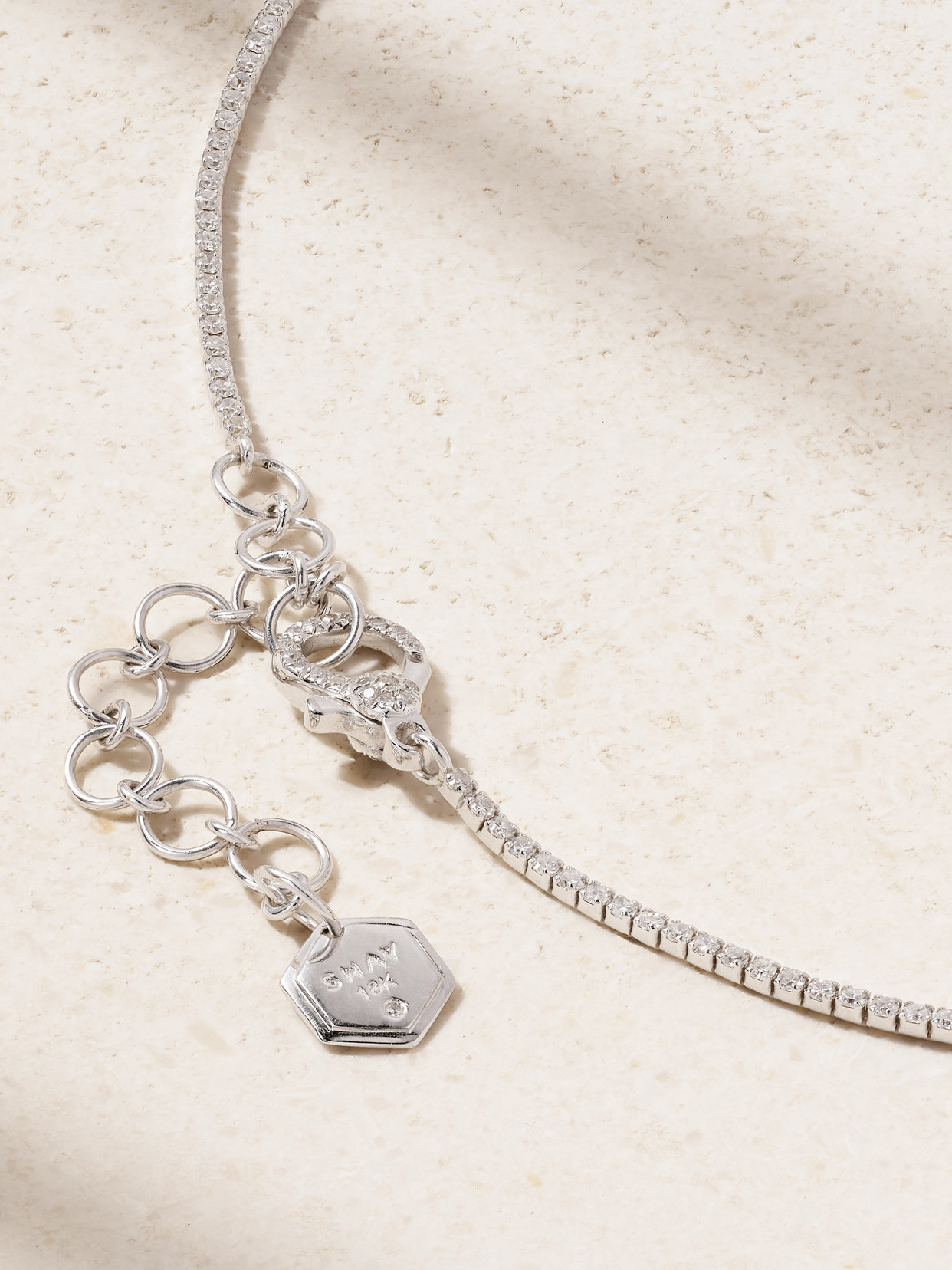 Shay 18-karat White Gold Diamond Necklace In Metallic