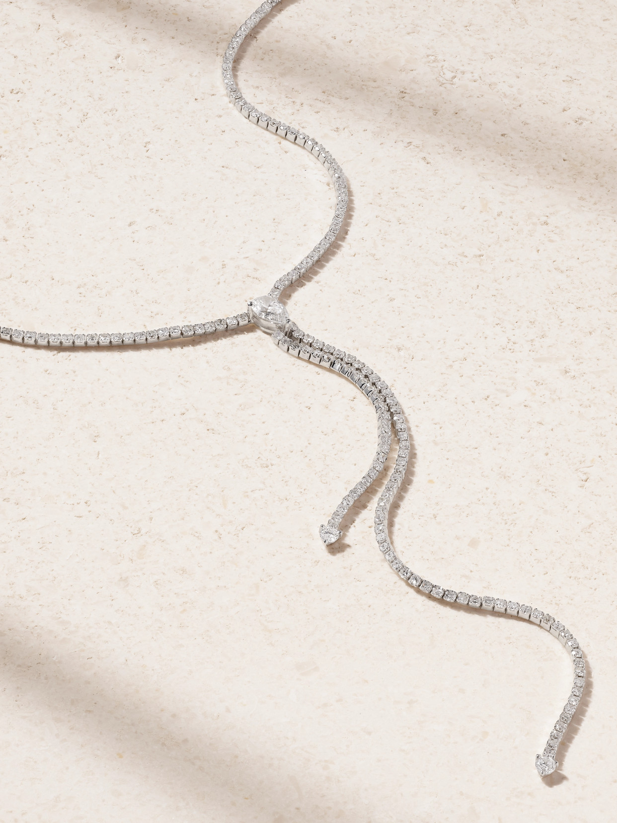 Shay 18-karat White Gold Diamond Necklace In Metallic