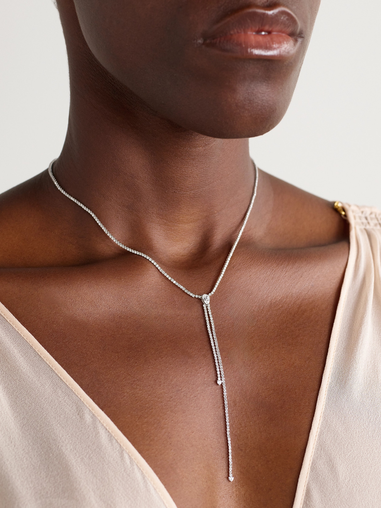 Shay 18-karat White Gold Diamond Necklace In Metallic