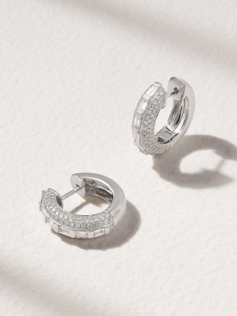 SHAY 18-karat White Gold Diamond Earrings