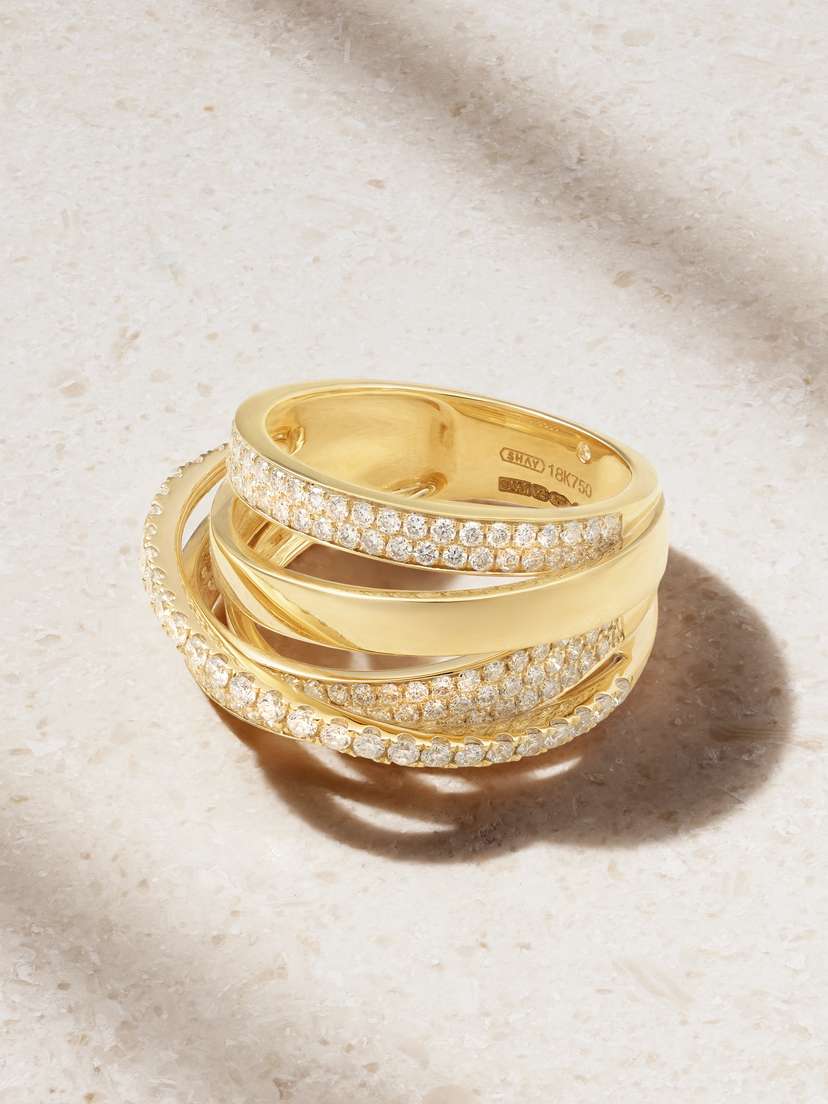 SHAY Orbit 18-karat Gold Diamond Ring