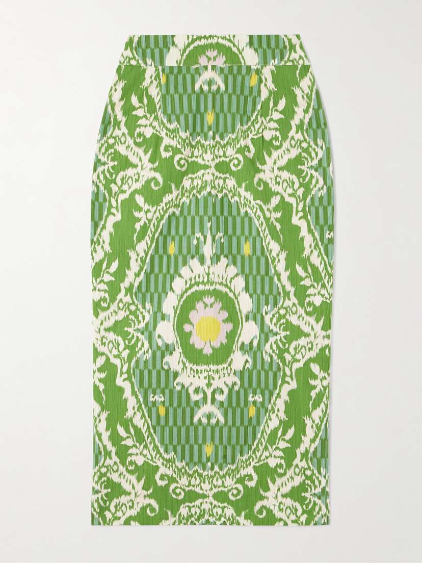 Marta Ferri Cipriani Printed Cotton Midi Skirt