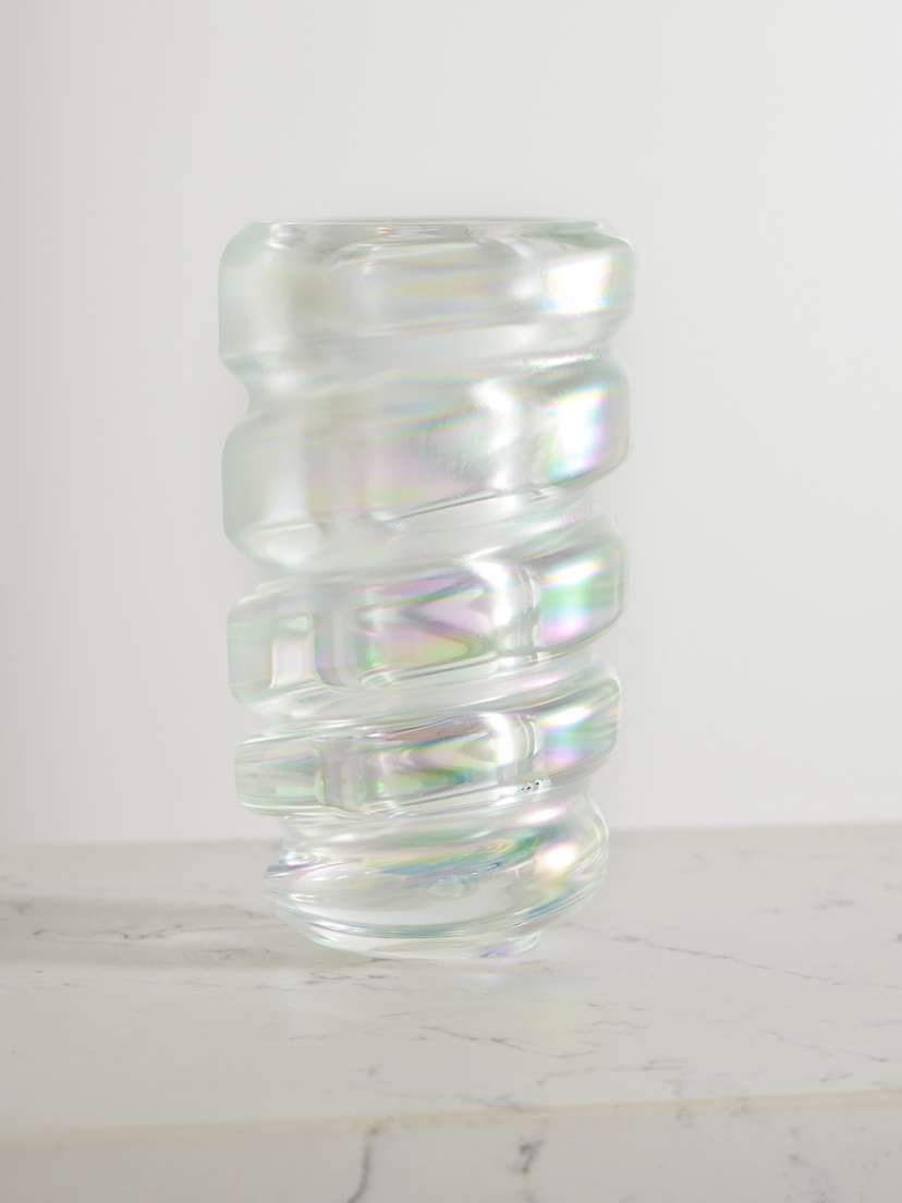 Sophie Bille Brahe Lucy Cellophane Iridescent Murano Glass Vase