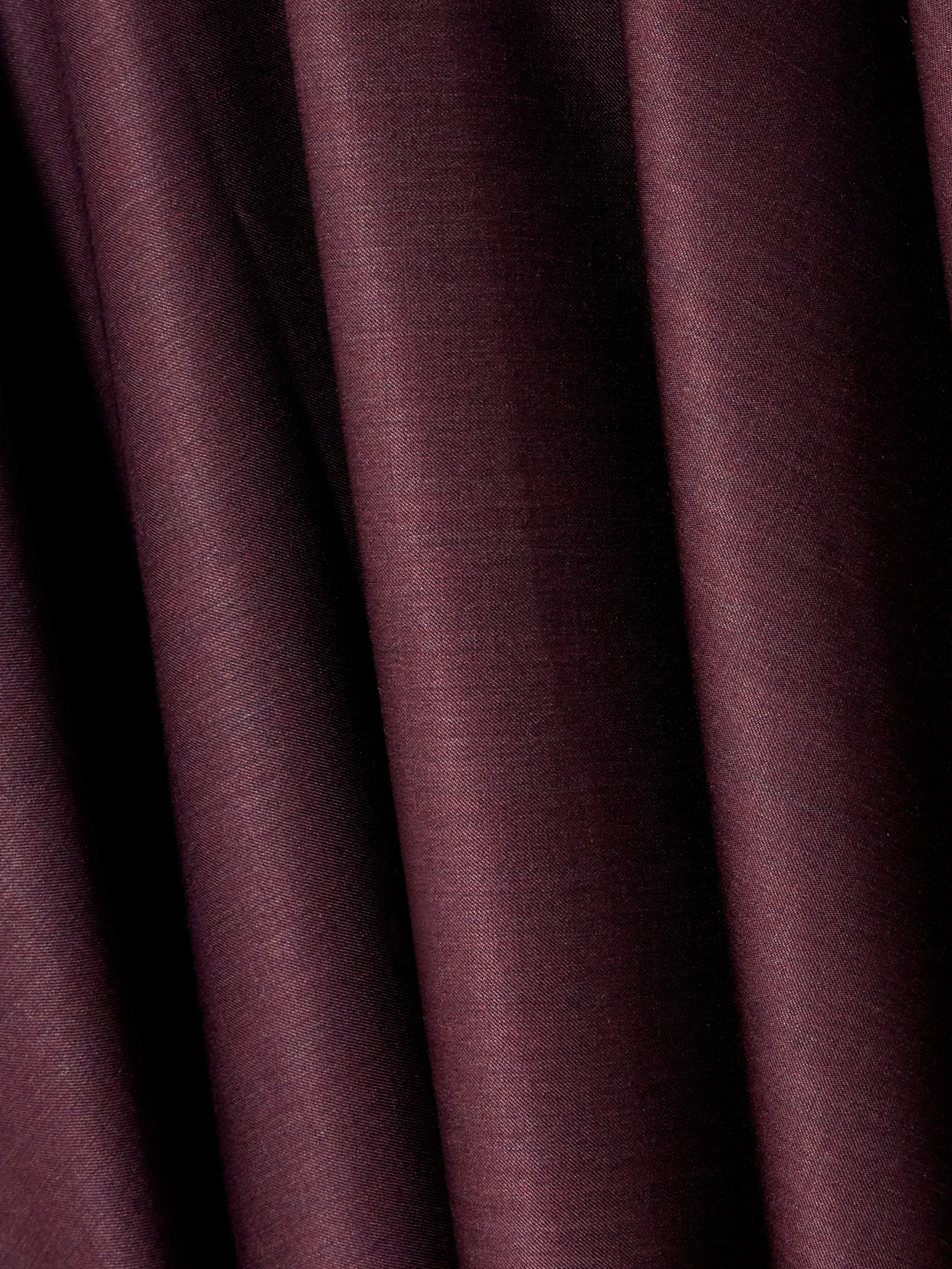 Gathered Wool-Blend Twill Maxi