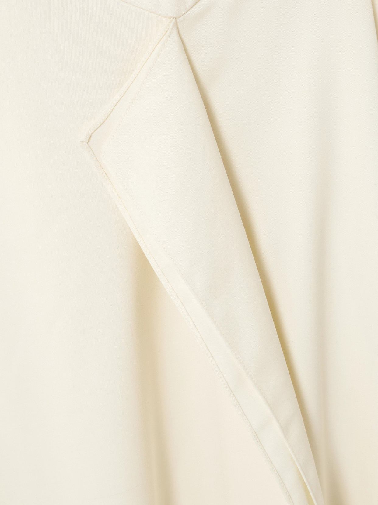 Abadia Yara Layered Grain De Poudre Wool-blend Midi Dress In White