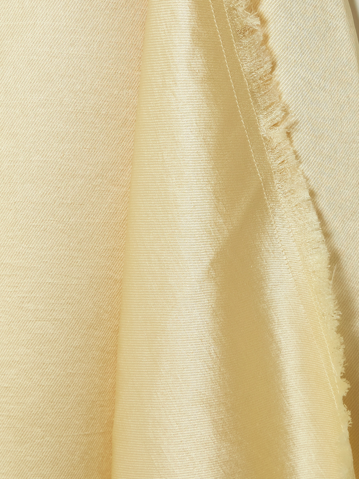 Abadia Verlap Draped Frayed Dupioni Wrap Maxi Skirt In Nude