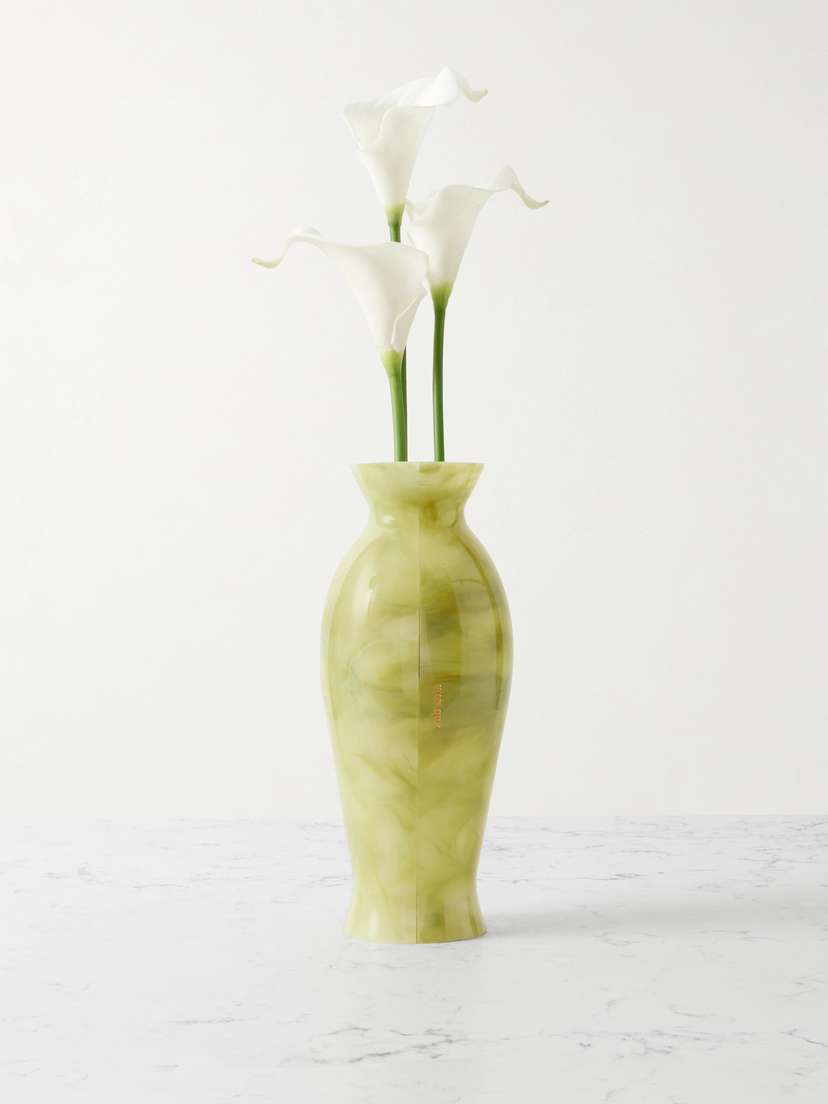 Cult Gaia Florence Marbled Acrylic Clutch