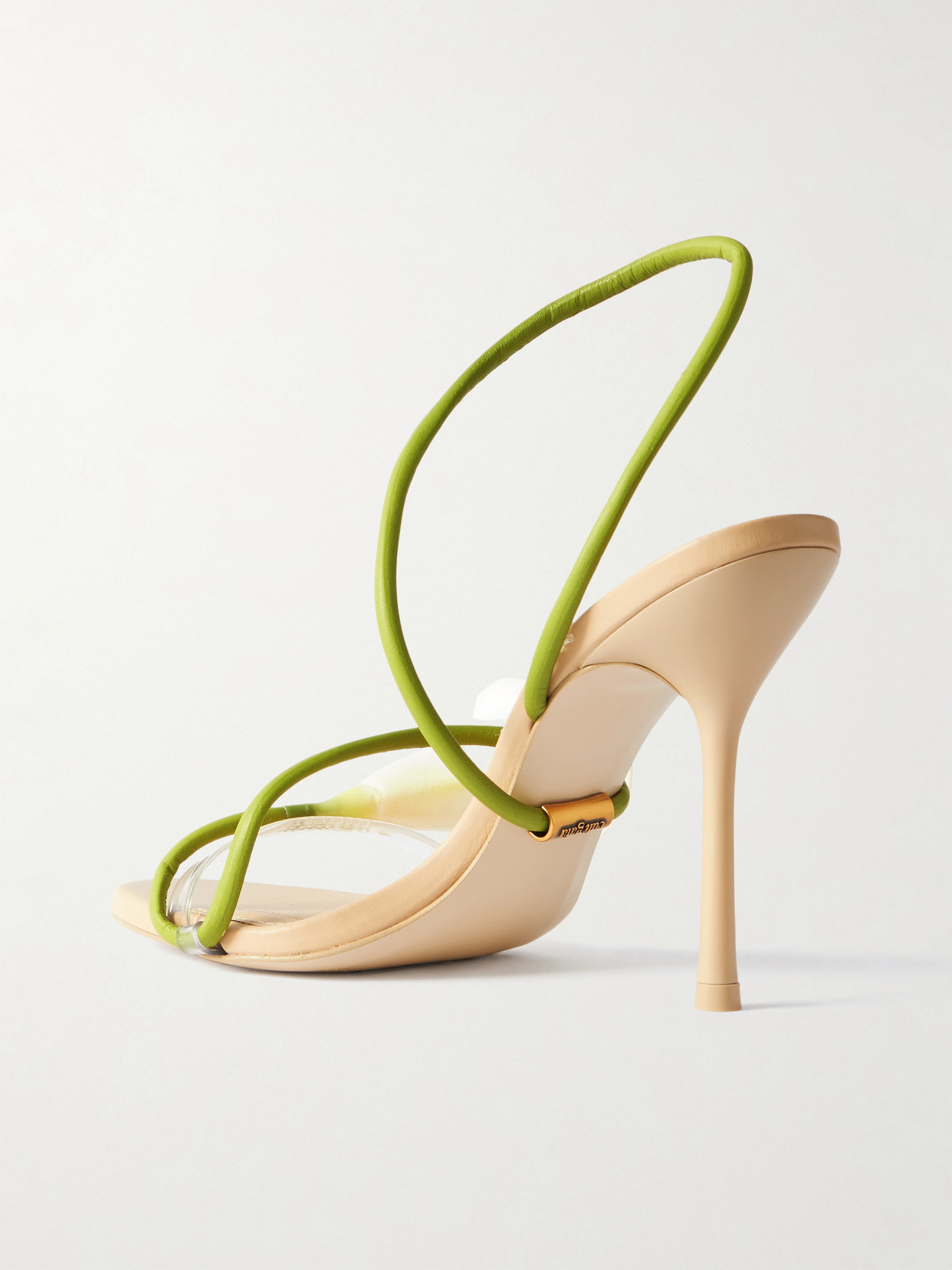 Cult Gaia Cassidy Pvc-trimmed Leather Sandals
