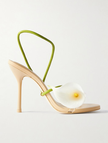 Cult Gaia Cassidy PVC-trimmed leather sandals