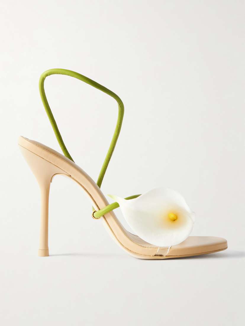 Cult Gaia Cassidy Pvc-trimmed Leather Sandals