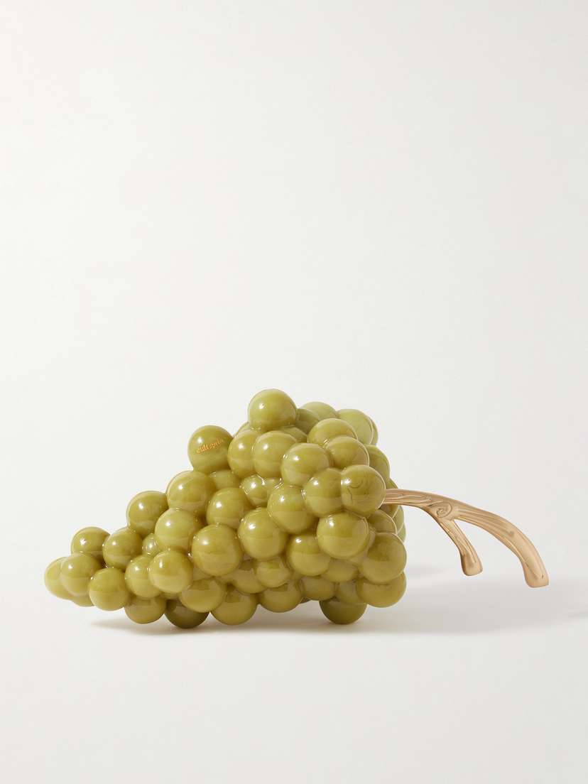 Cult Gaia Grape Resin And Gold-tone Clutch