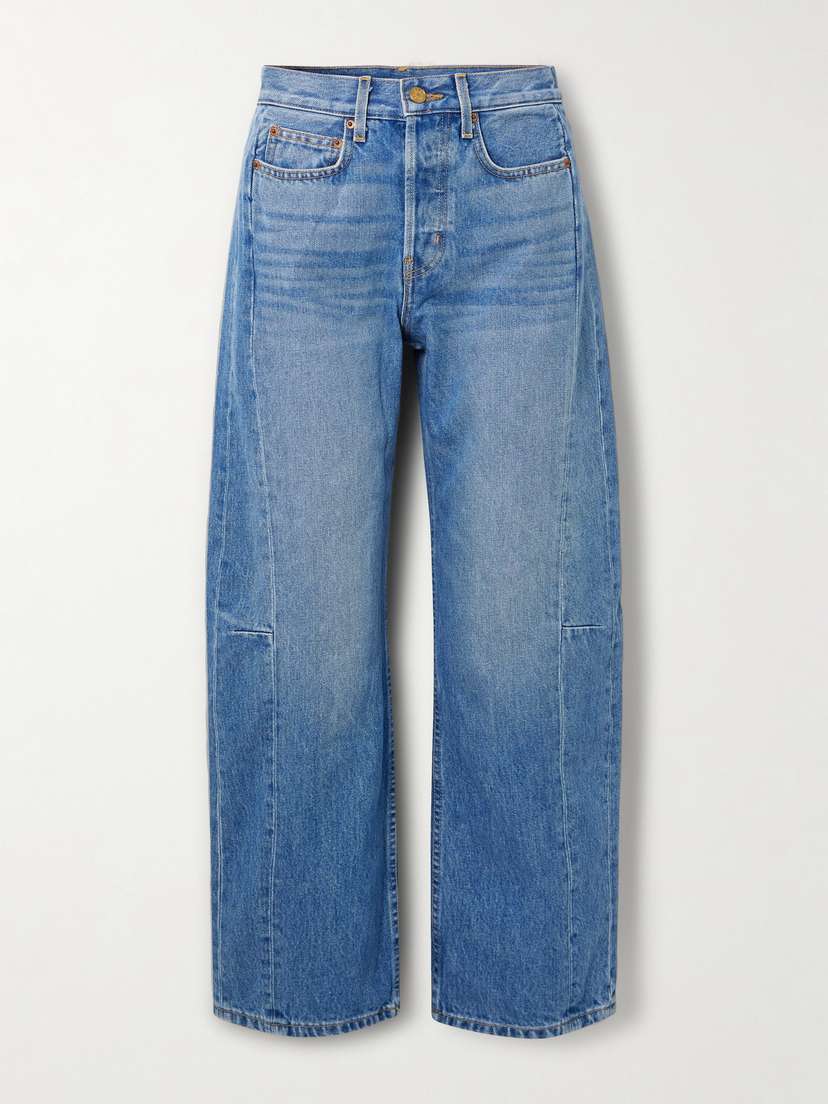 B SIDES Slim Lasso Mid-rise Barrel-leg Jeans
