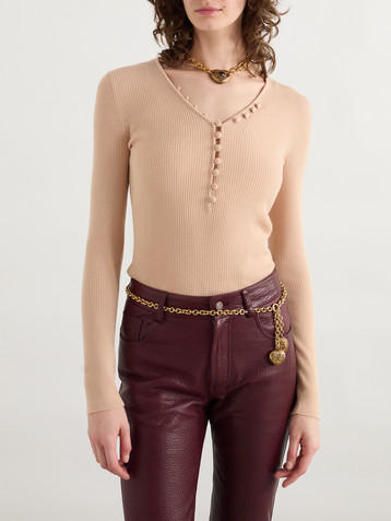 Chloé Ribbed merino wool top
