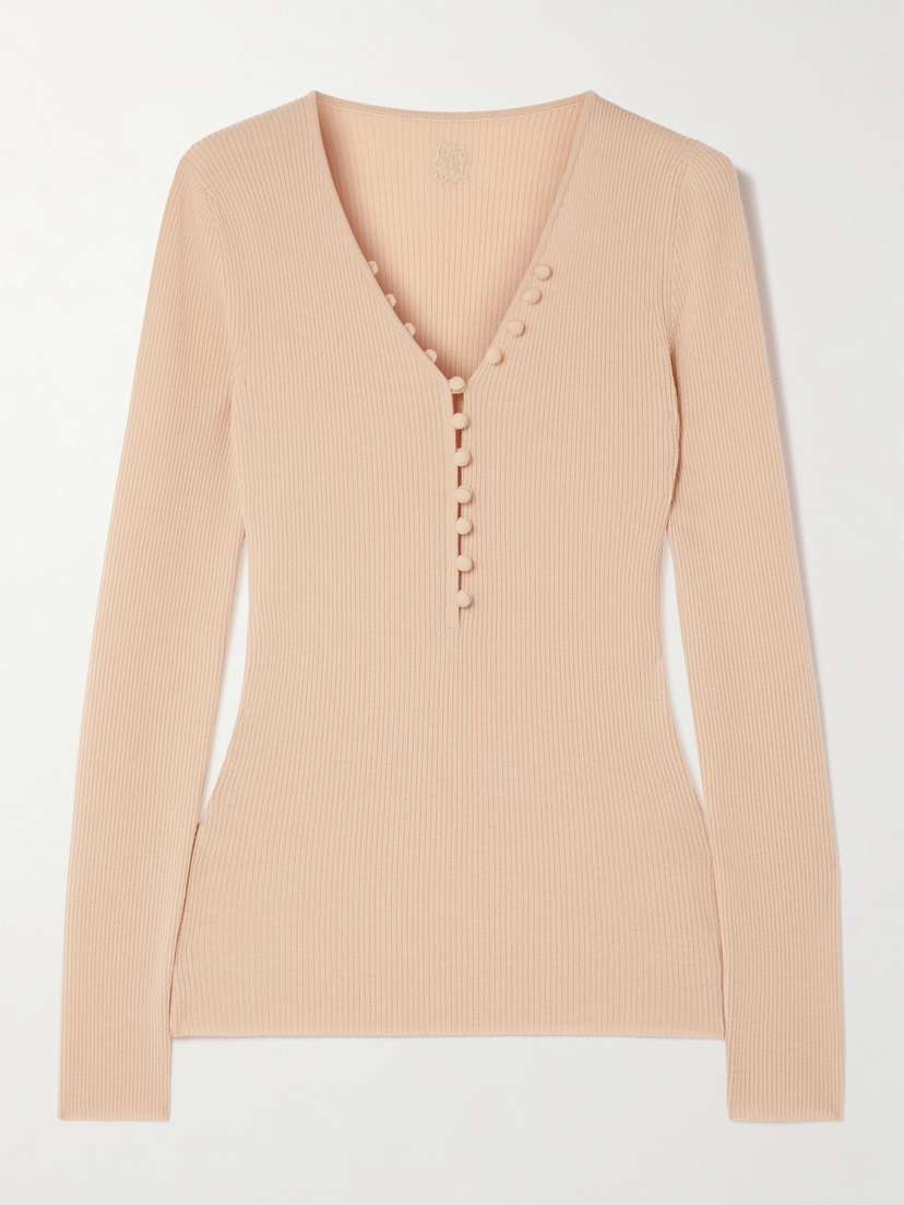Chloé Ribbed Merino Wool Top