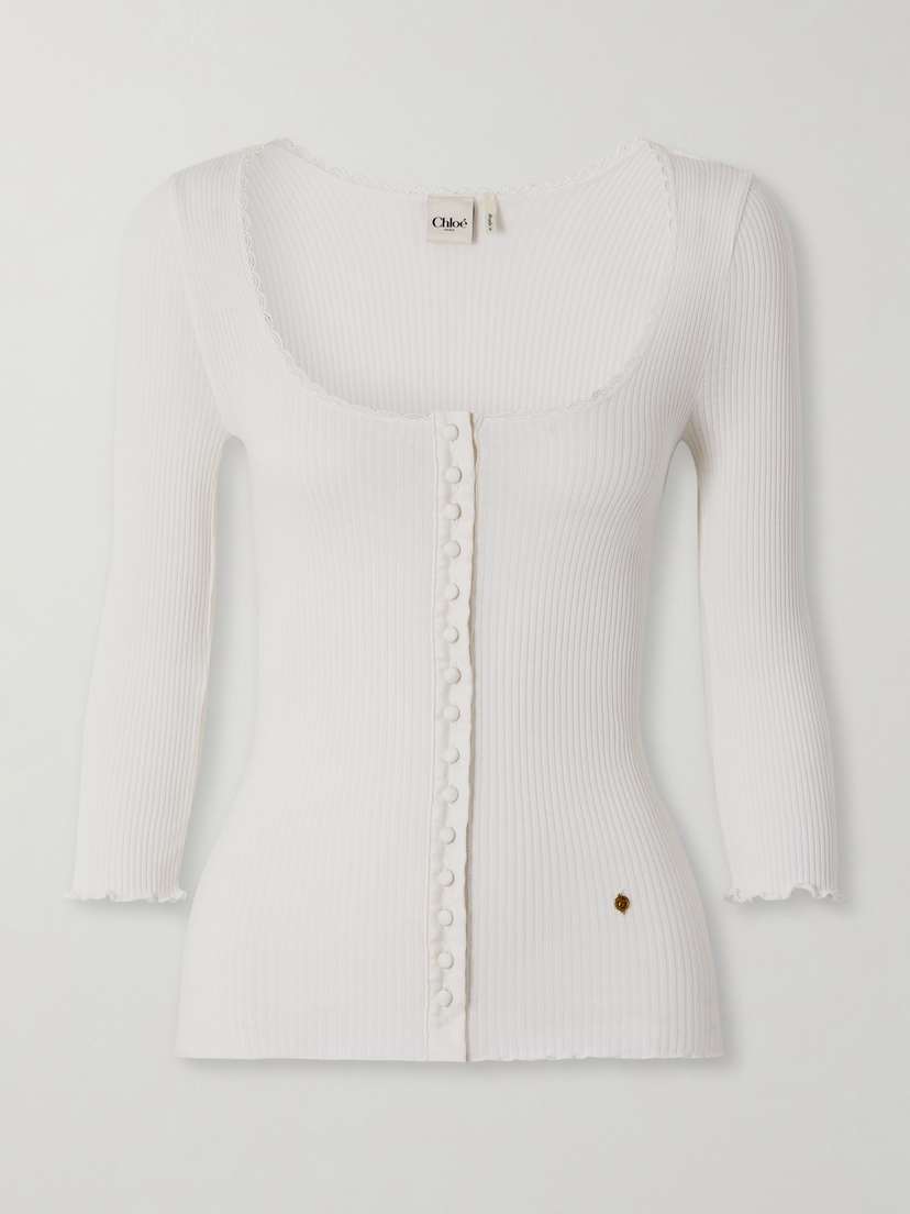 Chloé Ribbed Cotton Top