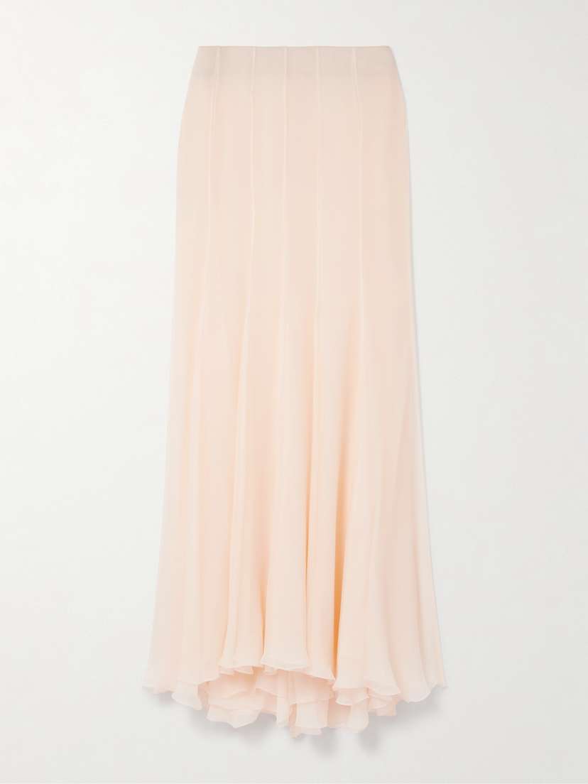 Chloé Organic Silk-mousseline Maxi Skirt
