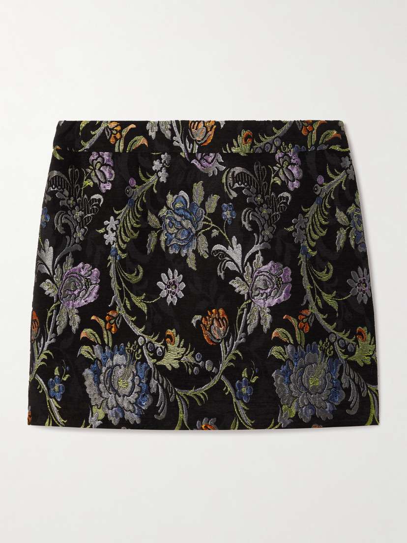 Chloé Floral-brocade Mini Skirt