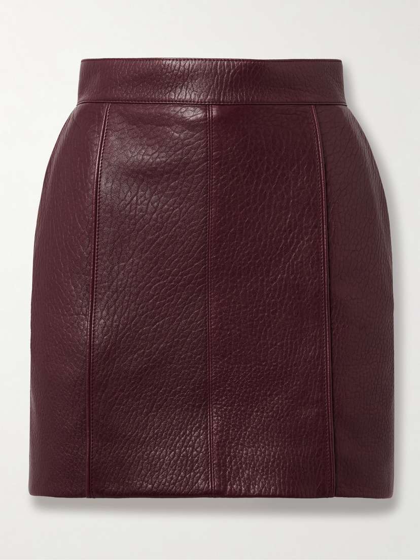 Chloé Textured-leather Mini Skirt