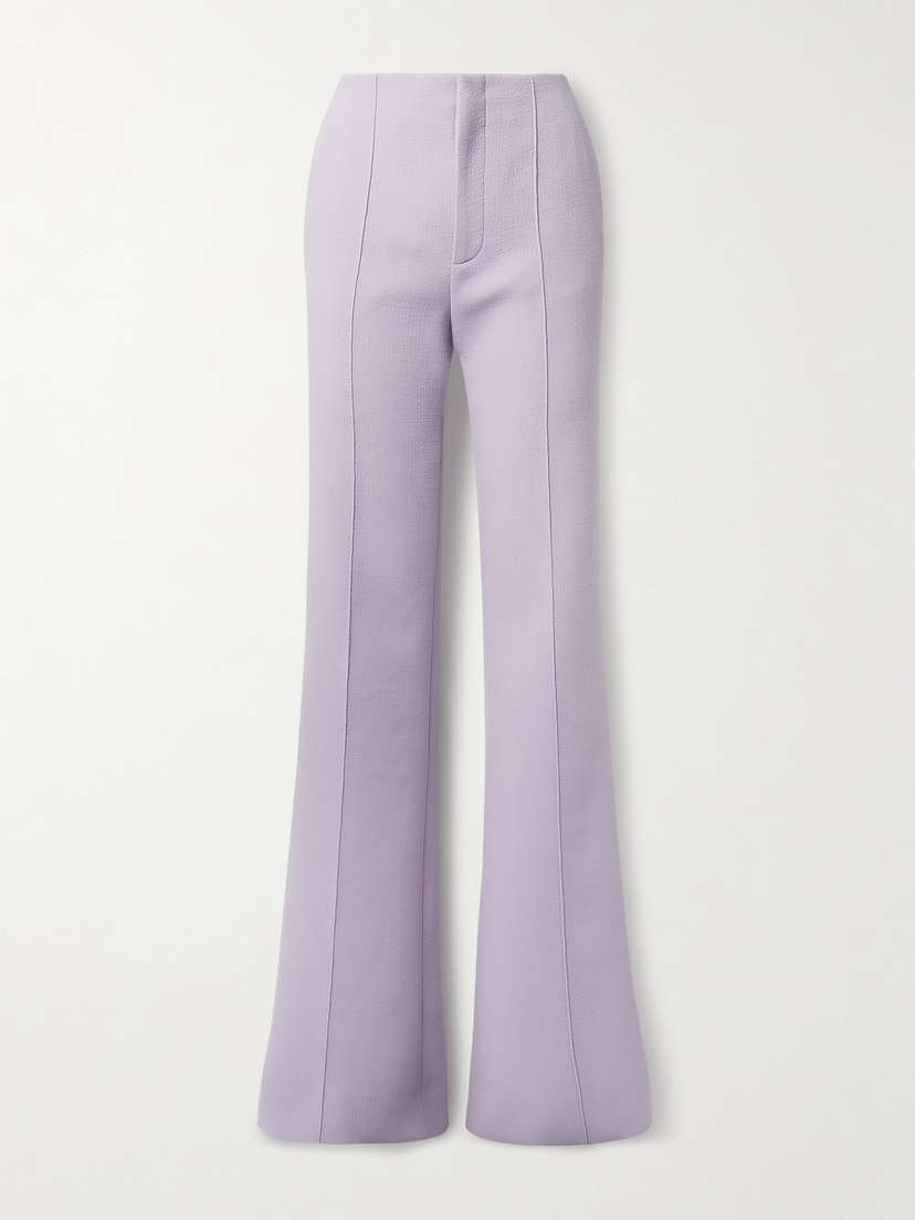 Chloé Wool-crepe Flared Pants