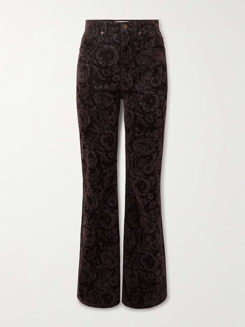 Chloé Printed High-rise Flared Jeans