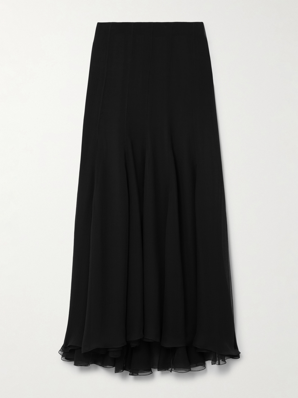 Chloé Organic Silk-mousseline Maxi Skirt In Black