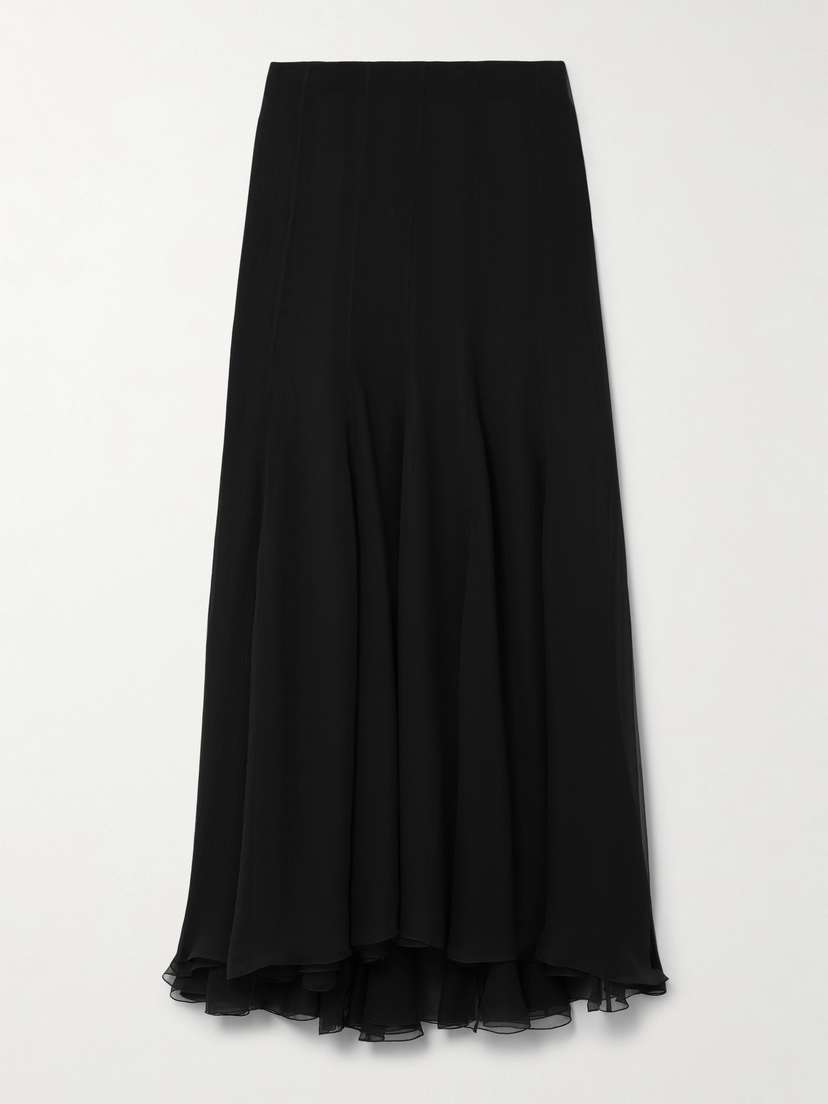 Chloé Organic Silk-mousseline Maxi Skirt