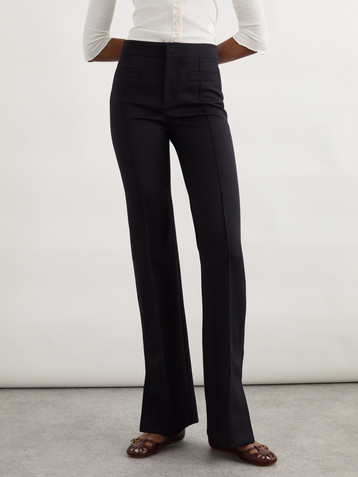 Chloé Wool-gabardine slim-leg pants