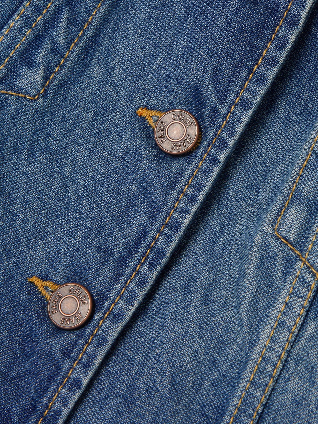 Chloé Organic Denim Peplum Jacket In Blue
