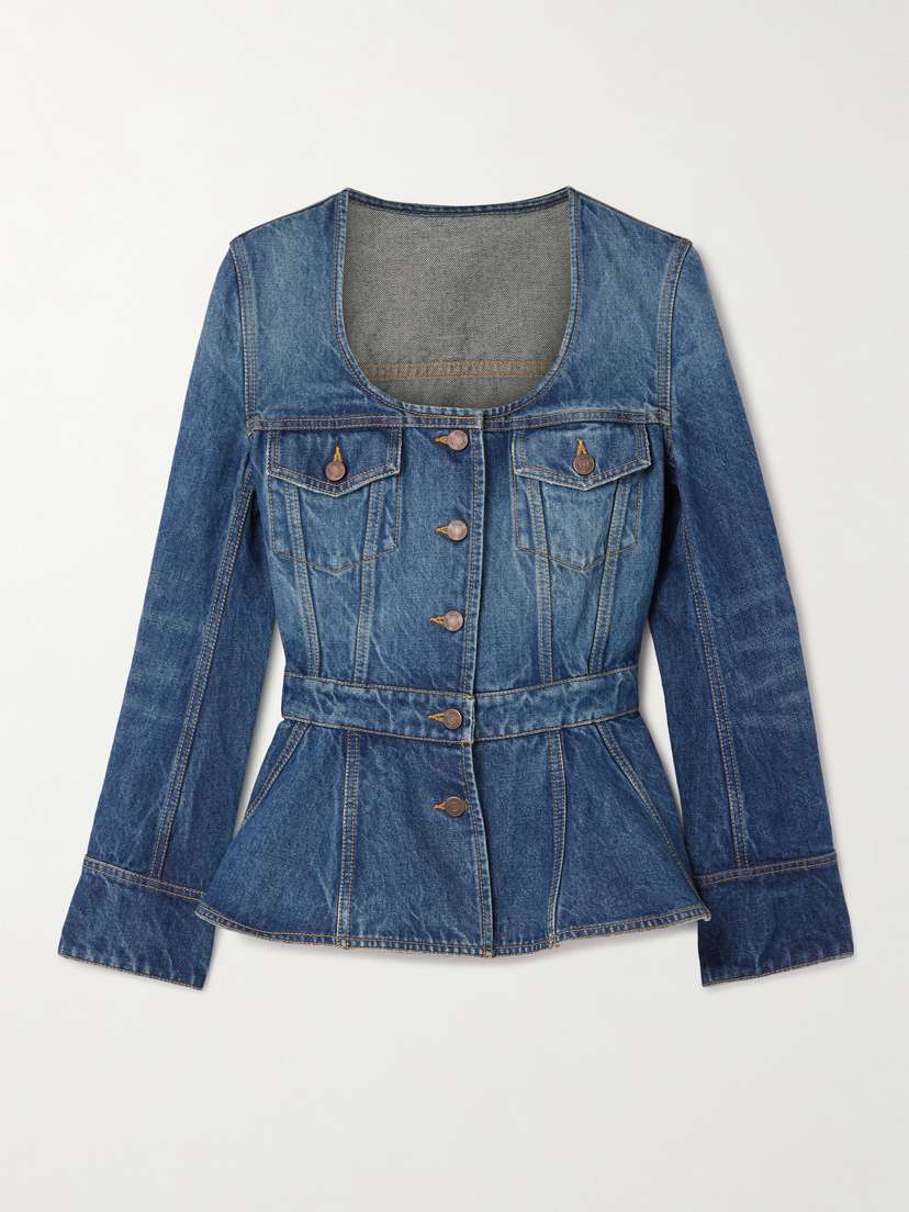 Chloé Organic Denim Peplum Jacket