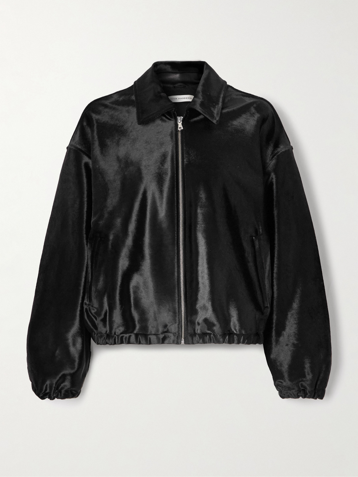 Nour Hammour Luna Cow Hair Jacket In Black