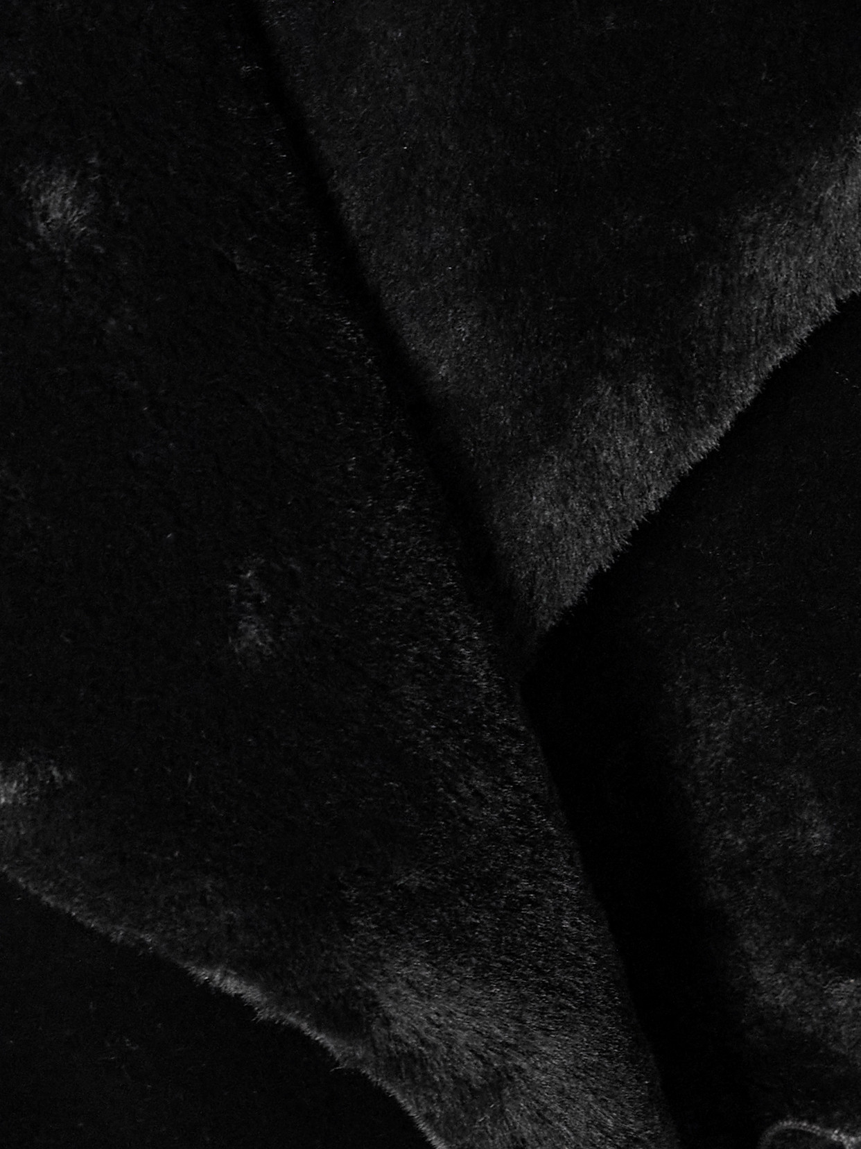 Nour Hammour Giovanna Belted Shearling Coat In Black