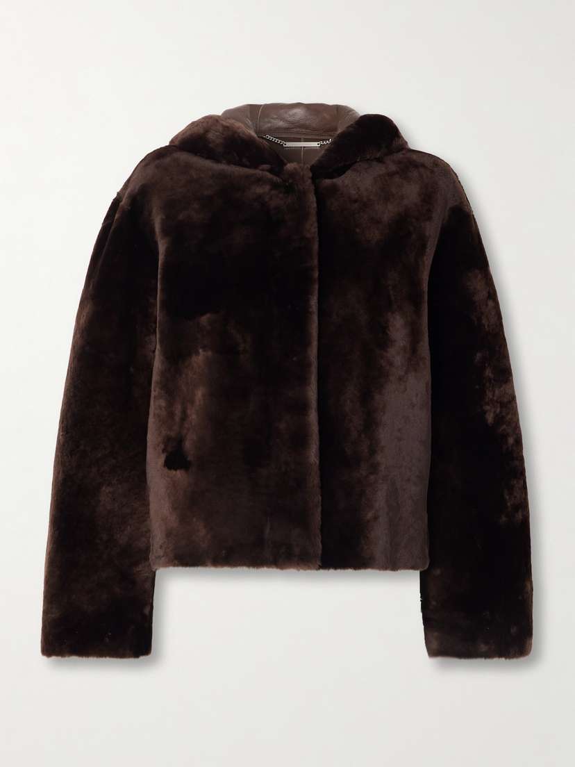 Nour Hammour Cooper Hooded Shearling Jacket