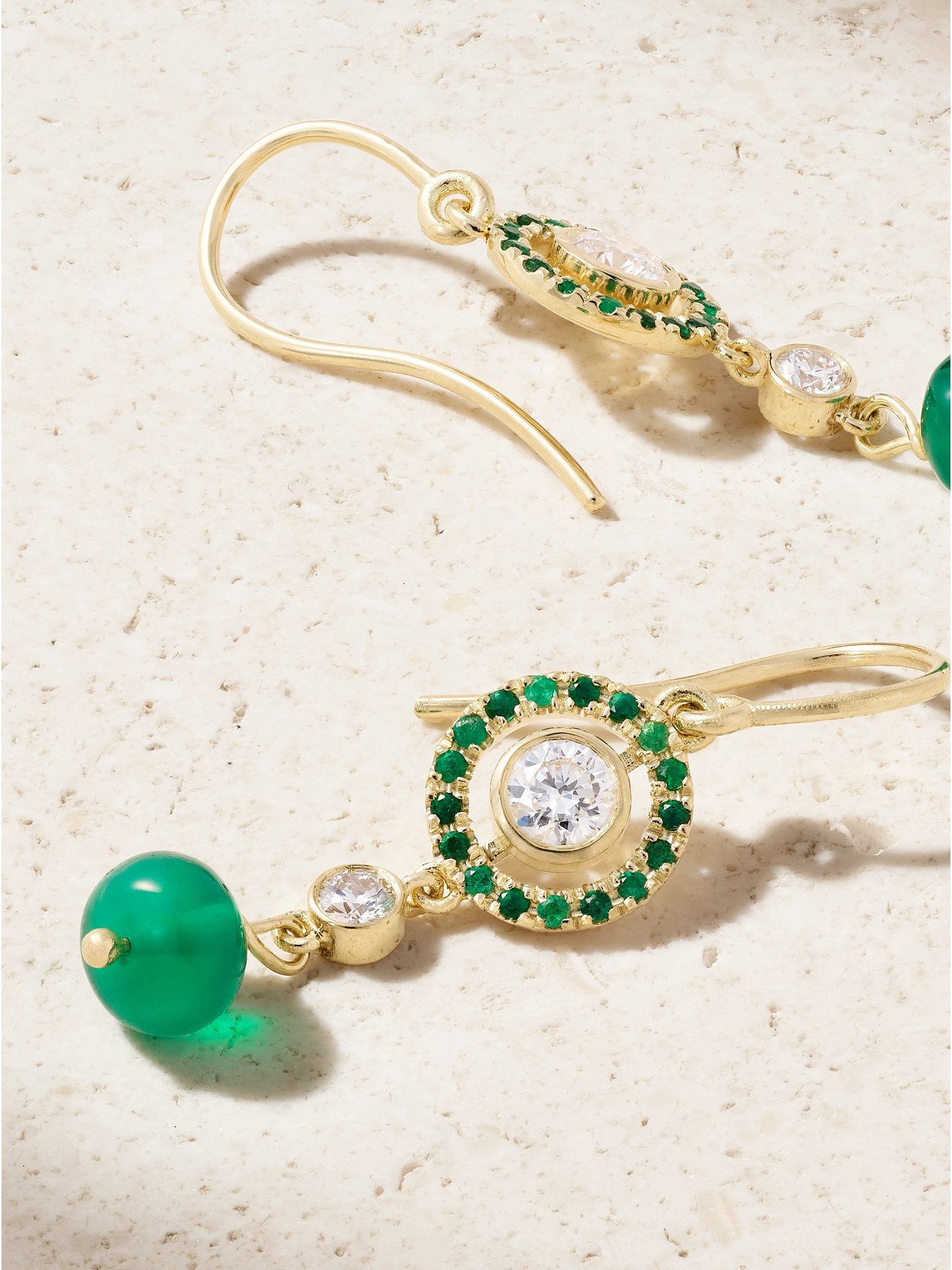Ileana Makri Orbit 18-karat Gold Multi-stone Earrings In Gold