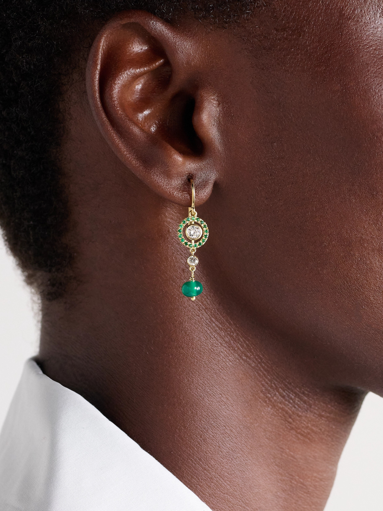 Ileana Makri Orbit 18-karat Gold Multi-stone Earrings In Gold