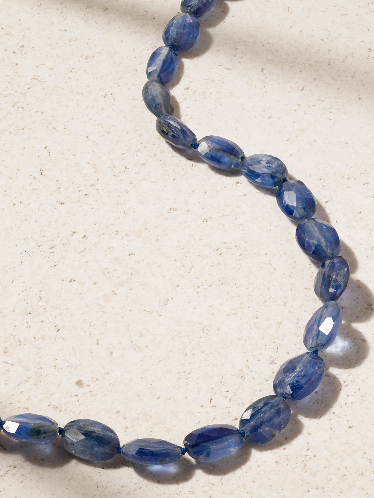 Ileana Makri 18-karat White Gold, Sterling Silver, Kyanite And Diamond Necklace In Blue