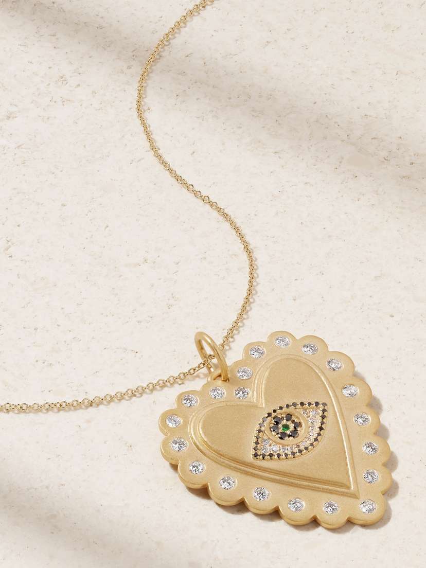 Ileana Makri 18-karat Gold, Diamond And Tsavorite Necklace