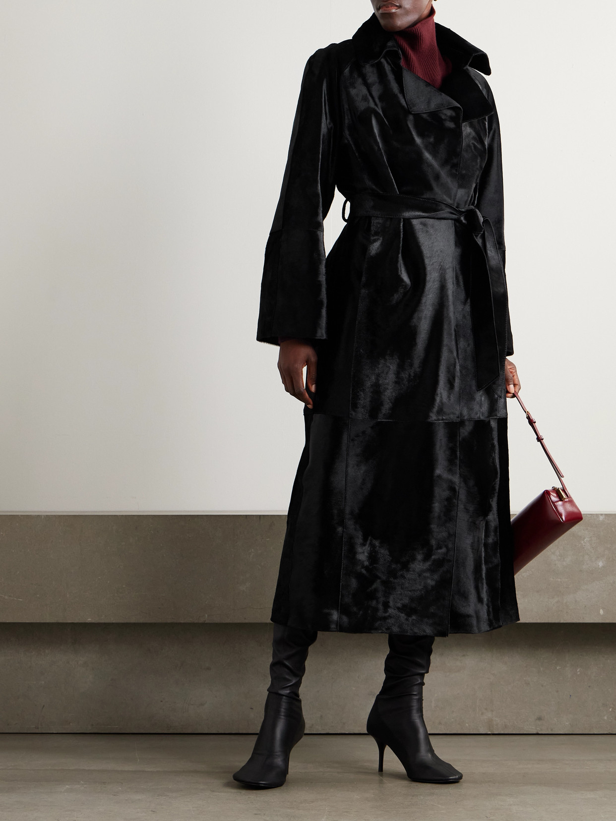 Althea Belted Cow Coat