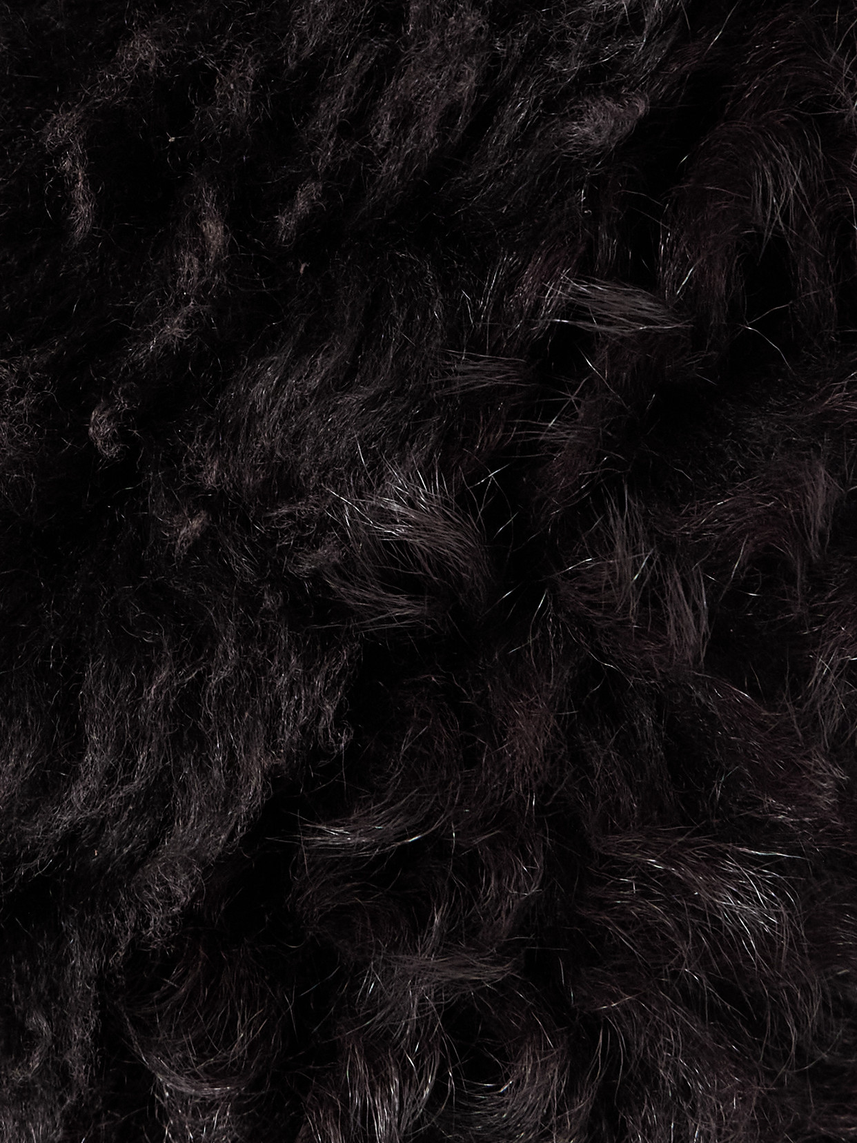 Nour Hammour Shearling Scarf In Brown