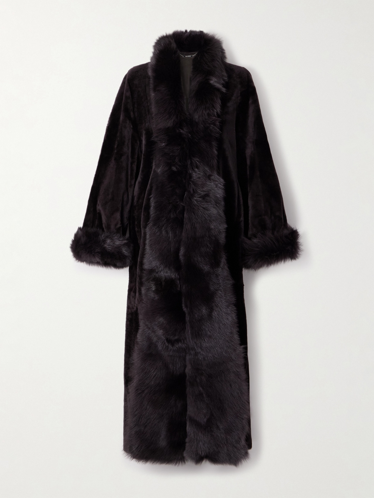 Nour Hammour Sima Shearling Coat In Brown