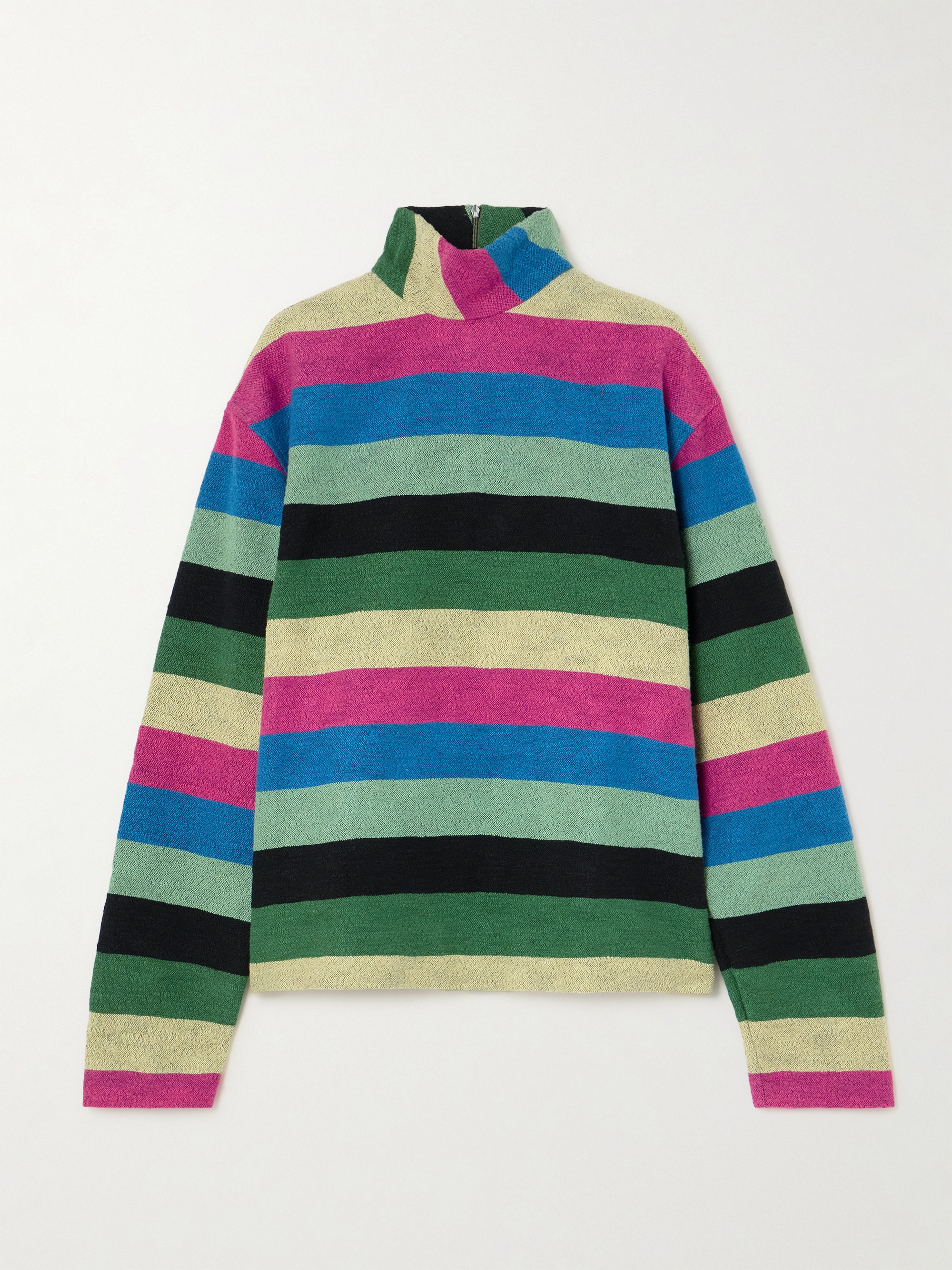 MARRAKSHI LIFE Striped cotton turtleneck top thumbnail